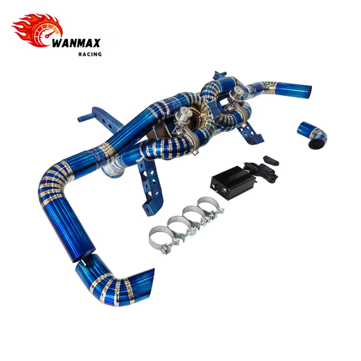 Burnt Blue Titanium Alloy Exhaust Muffler Catback System for Audi R8 2021 V10 Performance Upgrade