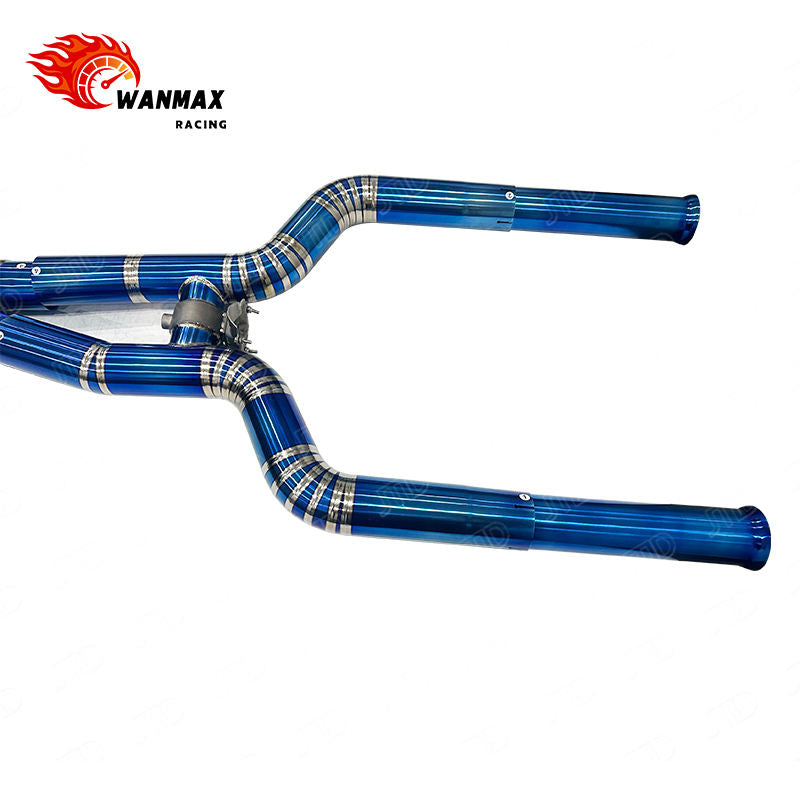 Full Titanium Y-Pipe OEM Triple Vacuum Valved Catback Exhaust for Mercedes E63 AMG W213 2016-2023 4.0T Twin Turbo V8