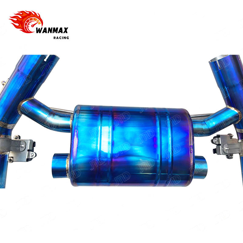 Burnt Blue Full Titanium Dual Valved Axle Back Exhaust for BMW F80 M3 F82 F83 M4 S55 3.0L Twin Turbo 2014-2020