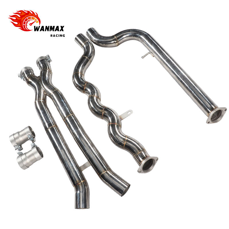 Equal Length Serpentine X Pipe SS304 Midpipe Exhaust for BMW G80 M3 G82 M4 G87 M2 S58 3.0L Twin Turbo