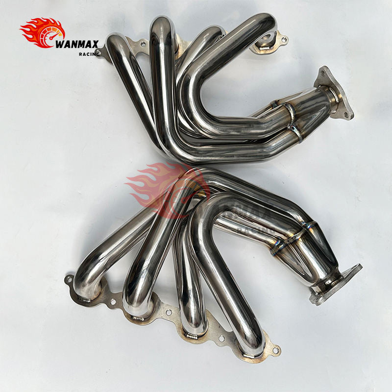 Mirror-Polished T304 Stainless Steel Equal-Length Header Pair for Chevy Corvette C8 6.2L V8