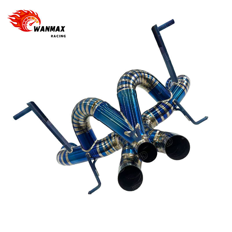Titanium Non-Valved Straight Pipe Catback Exhaust for Lamborghini Aventador LP740 6.5L Naturally Aspirated V12