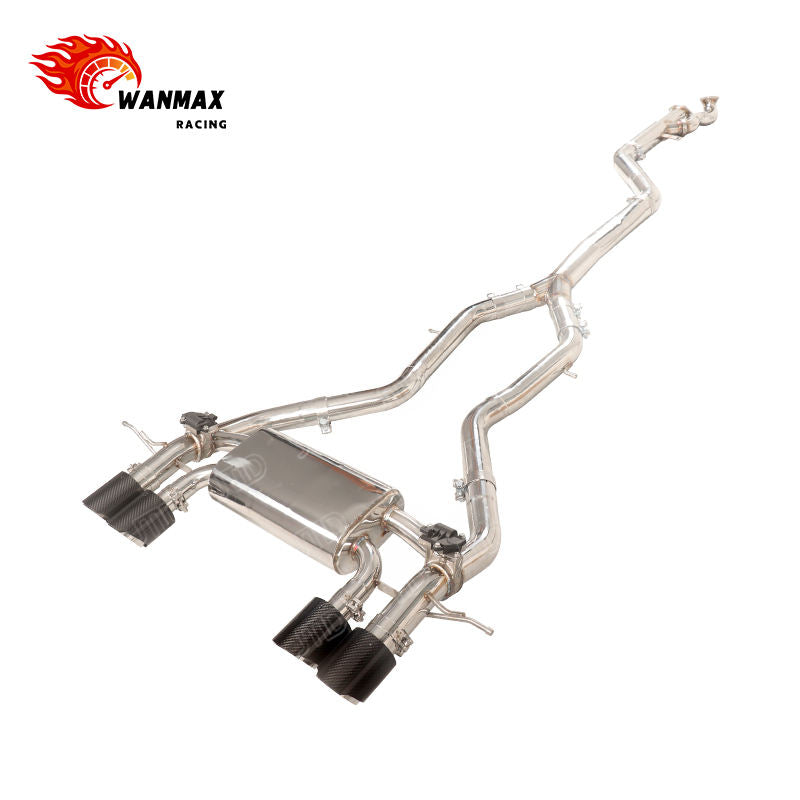 Valvetronic Stainless Steel Catback Exhaust System with Quad Carbon Tips for BMW M2 G87 S58 3.0L Twin Turbo
