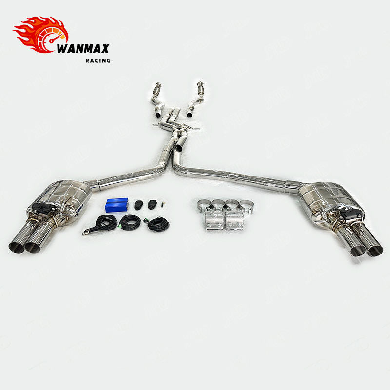 Mirror Polished SS304 Electronic Valved Exhaust System for Audi C7 C7.5 RS6 RS7 4.0T Twin Turbo V8 2013-2018