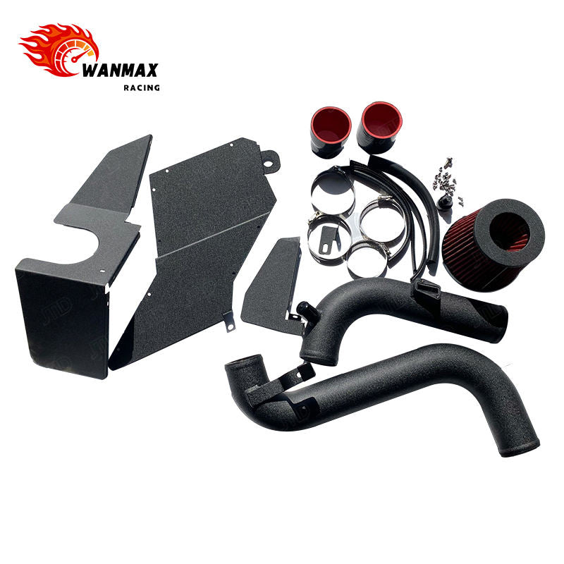 Performance Aluminum Cold Air Intake System Kit with Heat Shield for VW Golf MK5 GTI MK6 R Audi A3 EA113 2.0T FSI