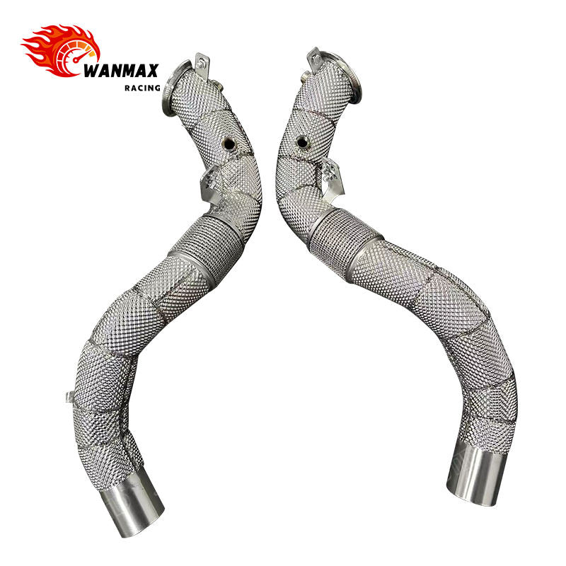 Performance Exhaust Downpipe with Heat Shield for BMW M850i N63 4.4T Twin Turbo V8