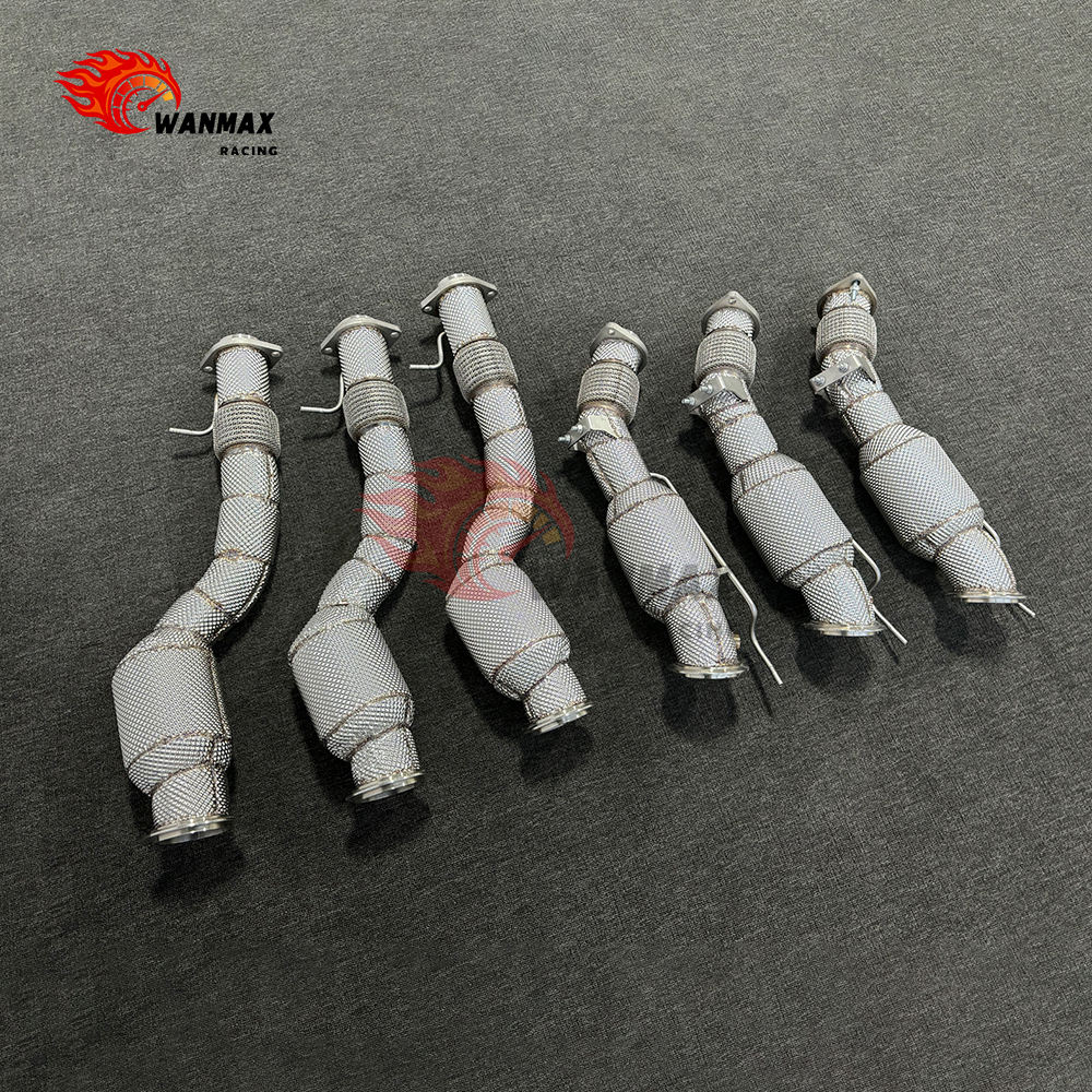 200 Cell Catted Exhaust Downpipe with Heat Shield for BMW X3M F97 X4M F98 S58 3.0T