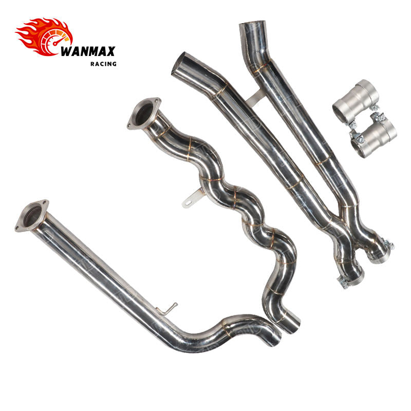 Equal Length Serpentine X Pipe SS304 Midpipe Exhaust for BMW G80 M3 G82 M4 G87 M2 S58 3.0L Twin Turbo