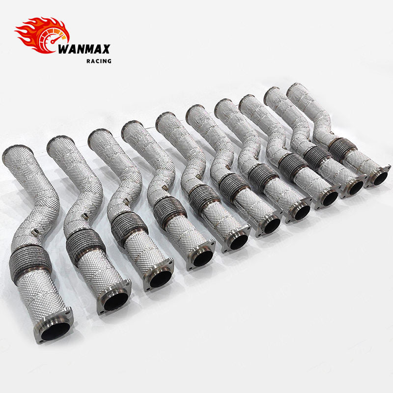 High Flow Downpipe for BMW G80 M3 G82 M4 with Heat Shield Stainless Steel S58 Engine 2021+ Models Easy Installation