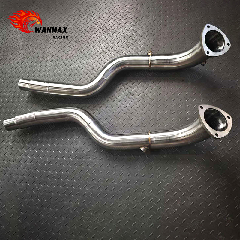 High-Performance Stainless Steel Exhaust Downpipe for Maserati GranTurismo MC Stradale 4.7L V8 Valved Catback with Sport Quad Tips