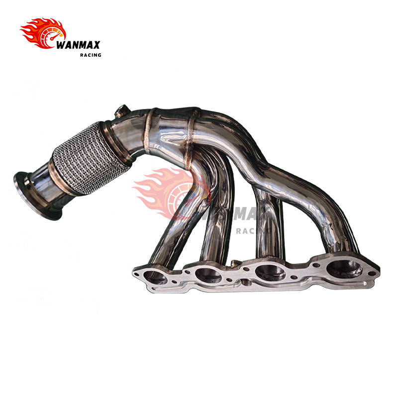 Mirror-Polished T304 Stainless Steel Equal-Length Header Pair for Ferrari 458 Italia 4.5L V8 2009-2015