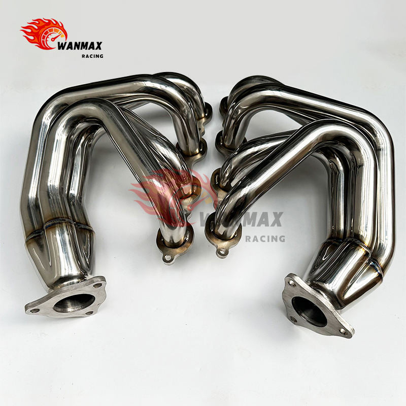 Mirror-Polished T304 Stainless Steel Equal-Length Header Pair for Chevy Corvette C8 6.2L V8