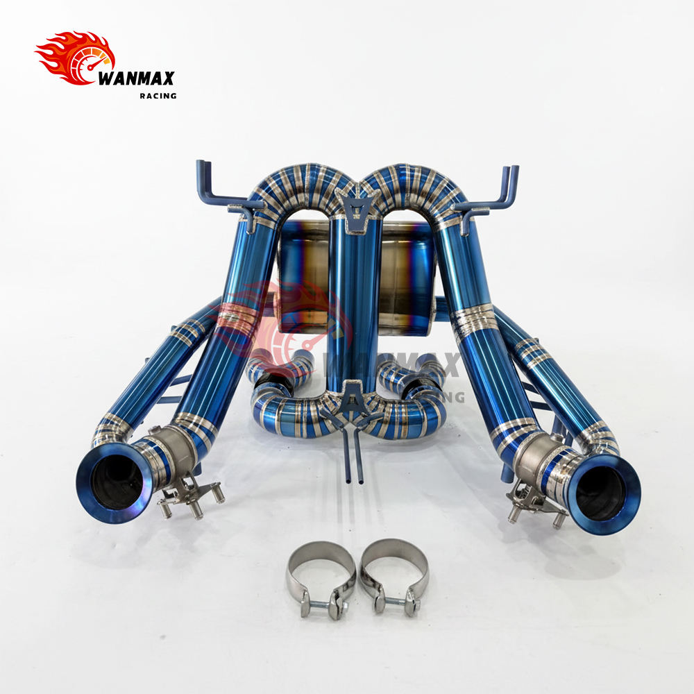 Burnt Blue Titanium OEM Valve Catback Muffler Exhaust for Lamborghini Aventador LP700 LP740 LP750 SVJ 6.5L Naturally Aspirated V12