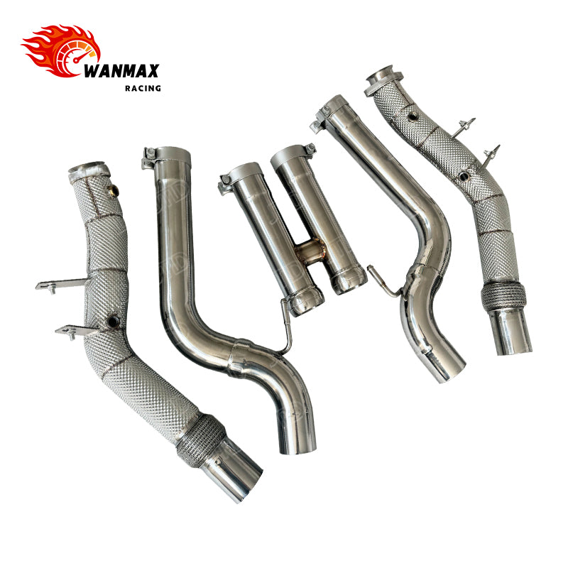 Thermal-Insulated Catless Downpipes for Mercedes-Benz S550 S63 AMG W222 M157 5.5L