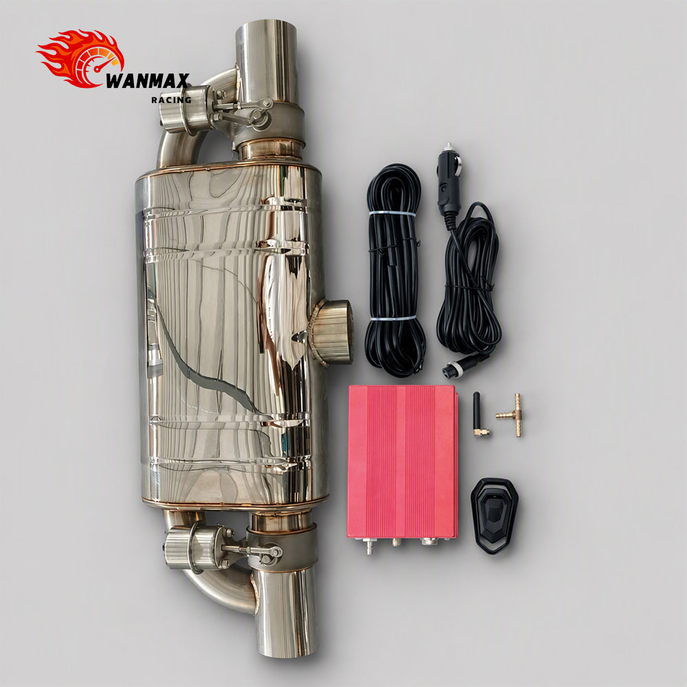 3.5 Inch Universal Vacuum Valve Exhaust Muffler SS304 SS201 Optional With Controller Kit
