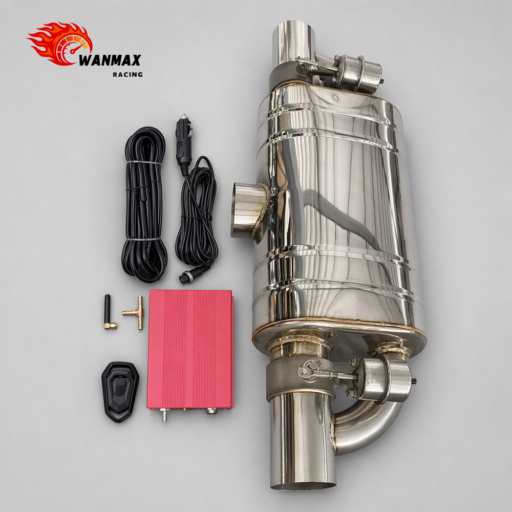 3.5 Inch Universal Vacuum Valve Exhaust Muffler SS304 SS201 Optional With Controller Kit