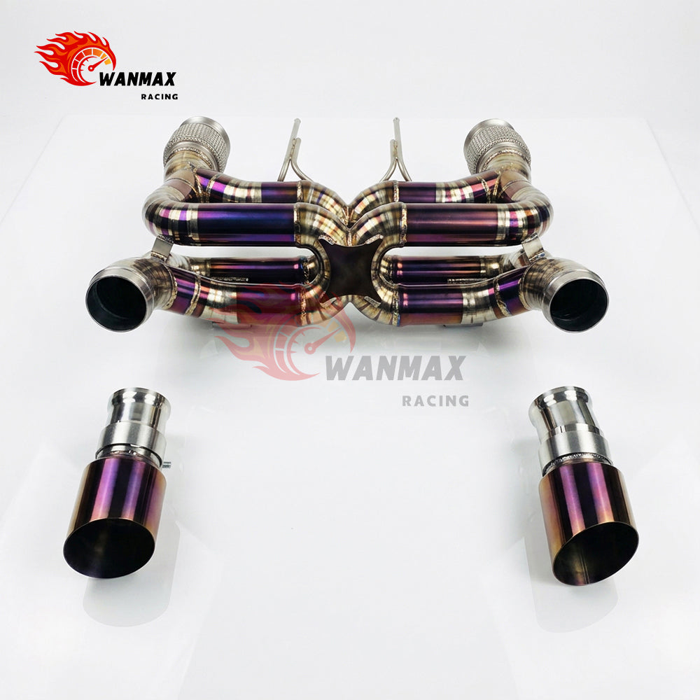 Lightweight Titanium Double-X Pipe Non-Valved Cat-Back Exhaust for McLaren 720S 4.0T V8 M840T 2017-2023