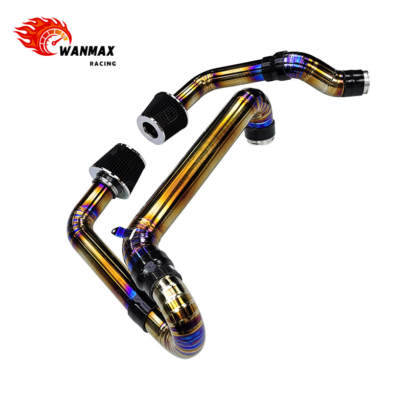 High Flow Front Mount Cold Air Intake Kit for BMW M3 G80 M4 G82 S58 Burnt Gold Titanium Performance Dual Induction System