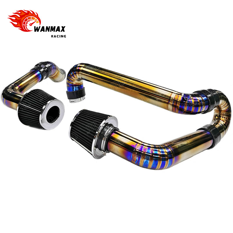 High Flow Front Mount Cold Air Intake Kit for BMW M3 G80 M4 G82 S58 Burnt Gold Titanium Performance Dual Induction System