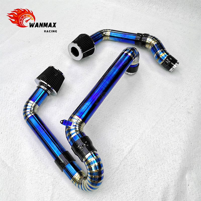 Luxury Front Mount Burnt Titanium Air Intake System Kit with Dual Pipes for BMW G80 M3 G82 M4 S58 3.0T Engines