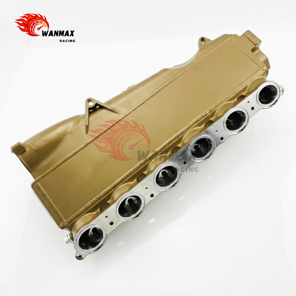 Semi-Cast Aluminum B58TU Gen 2 Intake Manifold with Intercooler & Fuel Rail Port Injection for Toyota GR Supra A90 A91 BMW G20 M340i