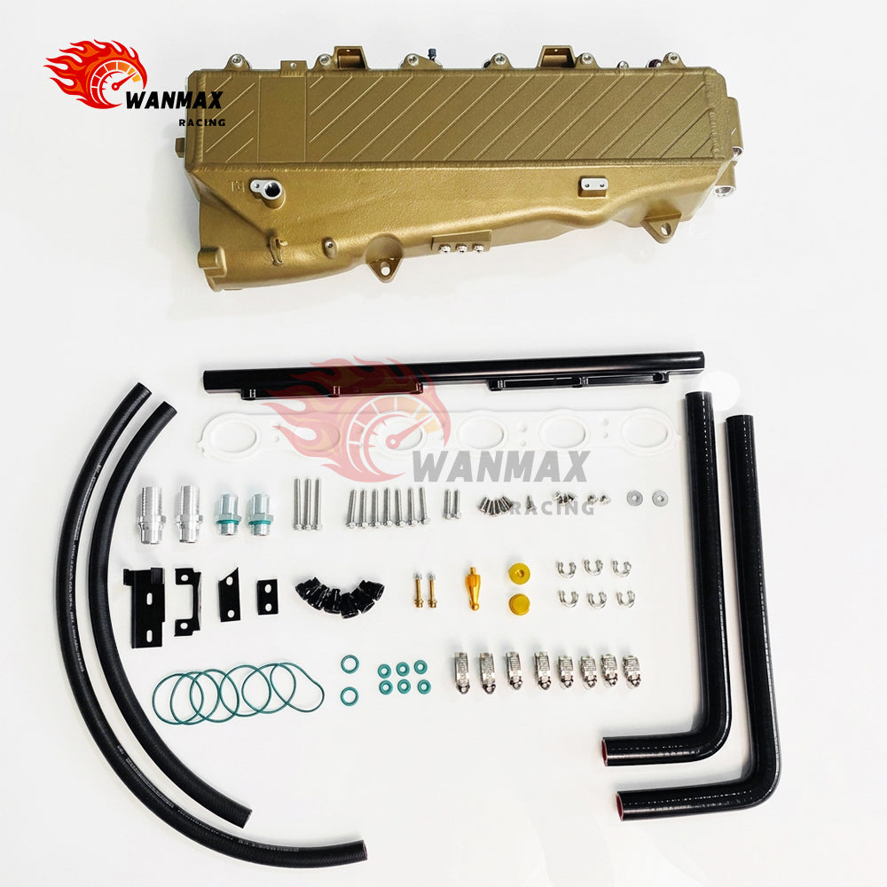 Semi-Cast Aluminum B58TU Gen 2 Intake Manifold with Intercooler & Fuel Rail Port Injection for Toyota GR Supra A90 A91 BMW G20 M340i