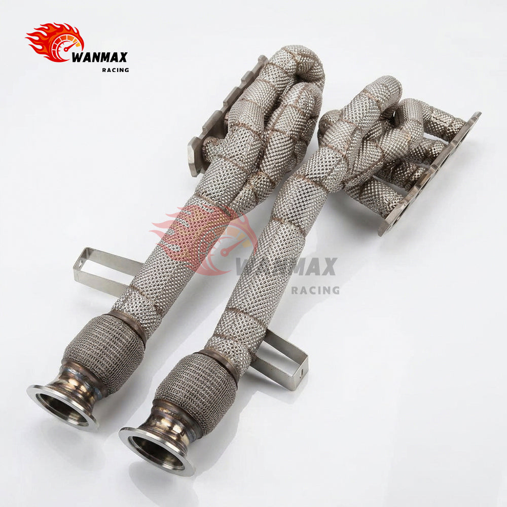 Equal-Length Long-Tube Exhaust Header Manifold for Audi R8 Typ42 4.2L FSI V8 BYH/CNDA 2007-2015