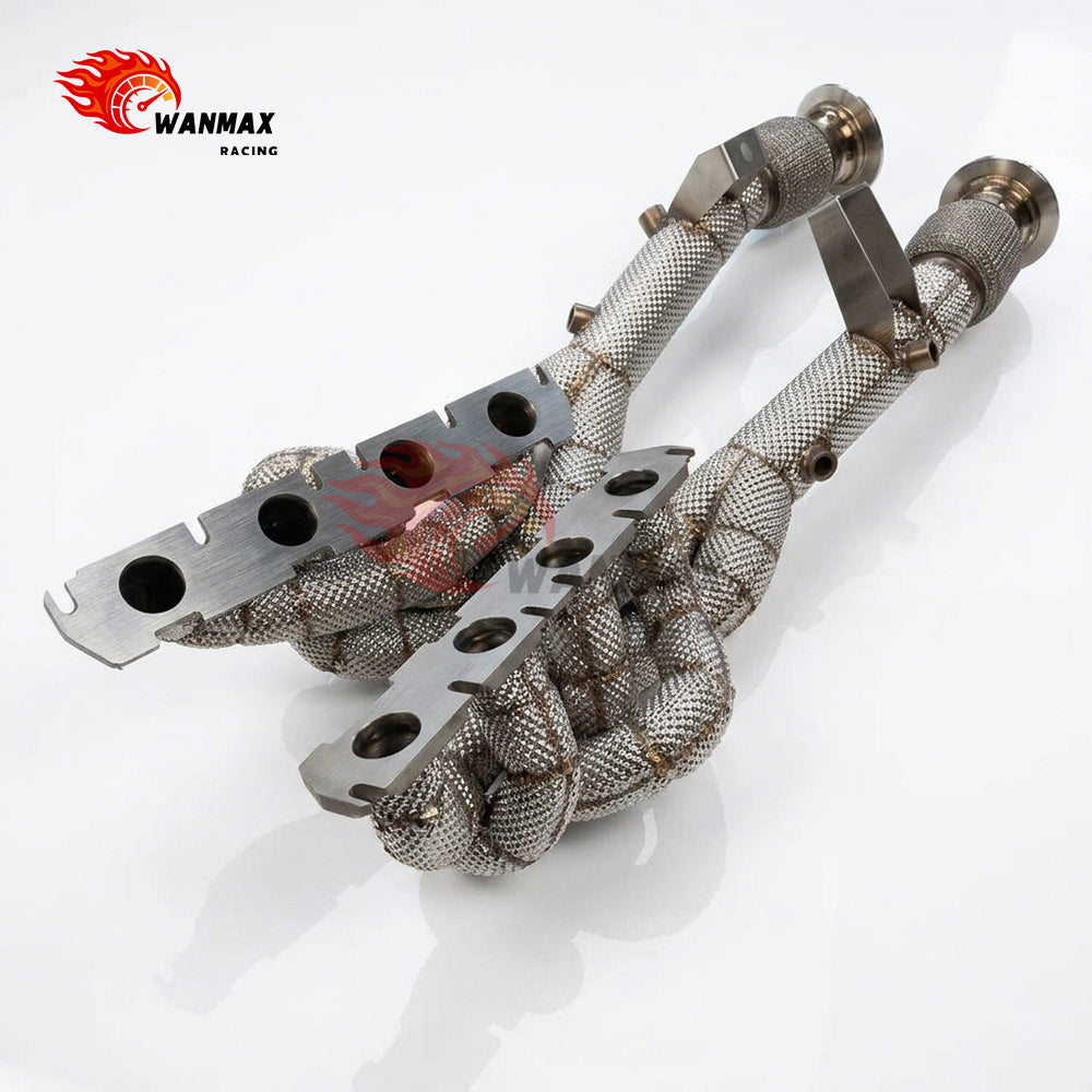 Equal-Length Long-Tube Exhaust Header Manifold for Audi R8 Typ42 4.2L FSI V8 BYH/CNDA 2007-2015
