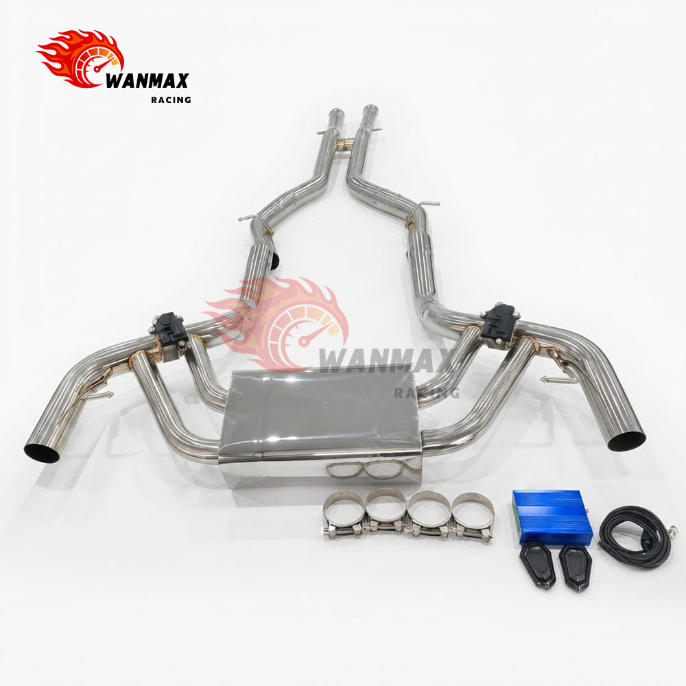 High Flow Valved Catback Exhaust System for Mercedes Benz AMG GT/GTS C190 4.0T V8 Variable Muffler Pipe with Remote Control