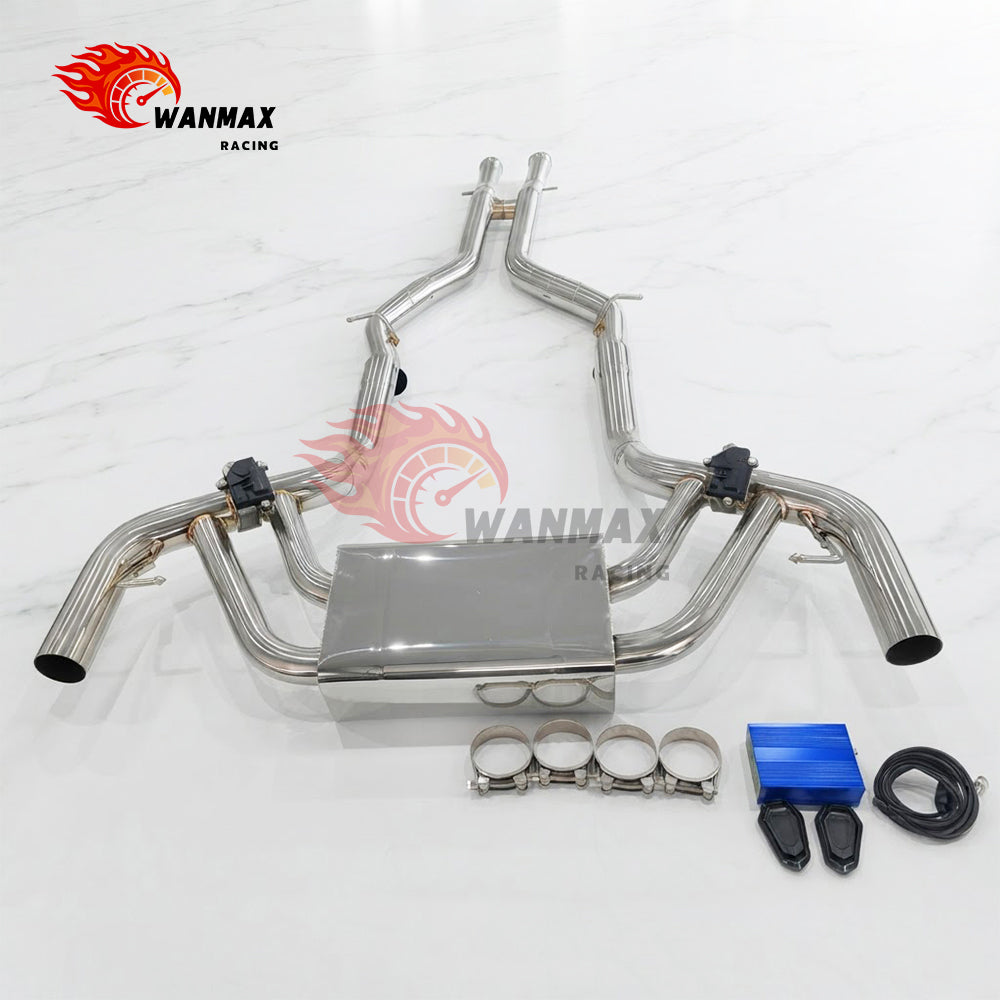High Flow Valved Catback Exhaust System for Mercedes Benz AMG GT/GTS C190 4.0T V8 Variable Muffler Pipe with Remote Control