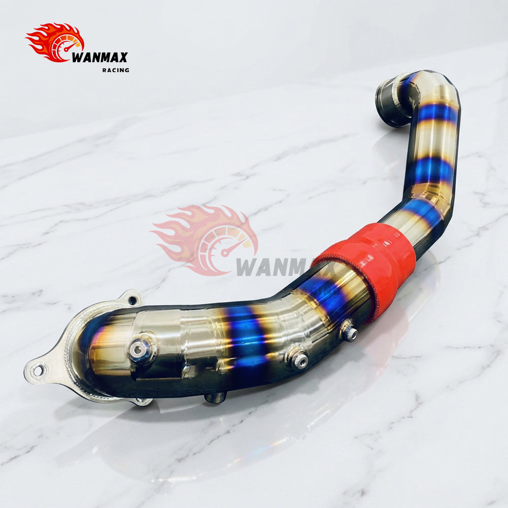 GR2 Titanium Turbo Charge Pipe with Methanol Ports for BMW B48 2.0T and Toyota GR Supra A90