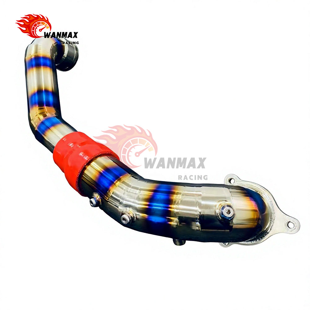 GR2 Titanium Turbo Charge Pipe with Methanol Ports for BMW B48 2.0T and Toyota GR Supra A90
