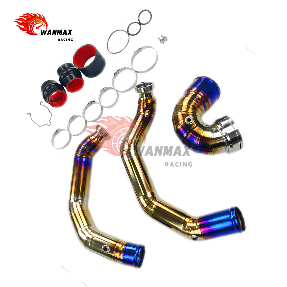 Premium Titanium Charge Pipe and J-Pipe Kit for BMW F80 M3 F82 M4 F87 M2c S55 3.0T Twin Turbo