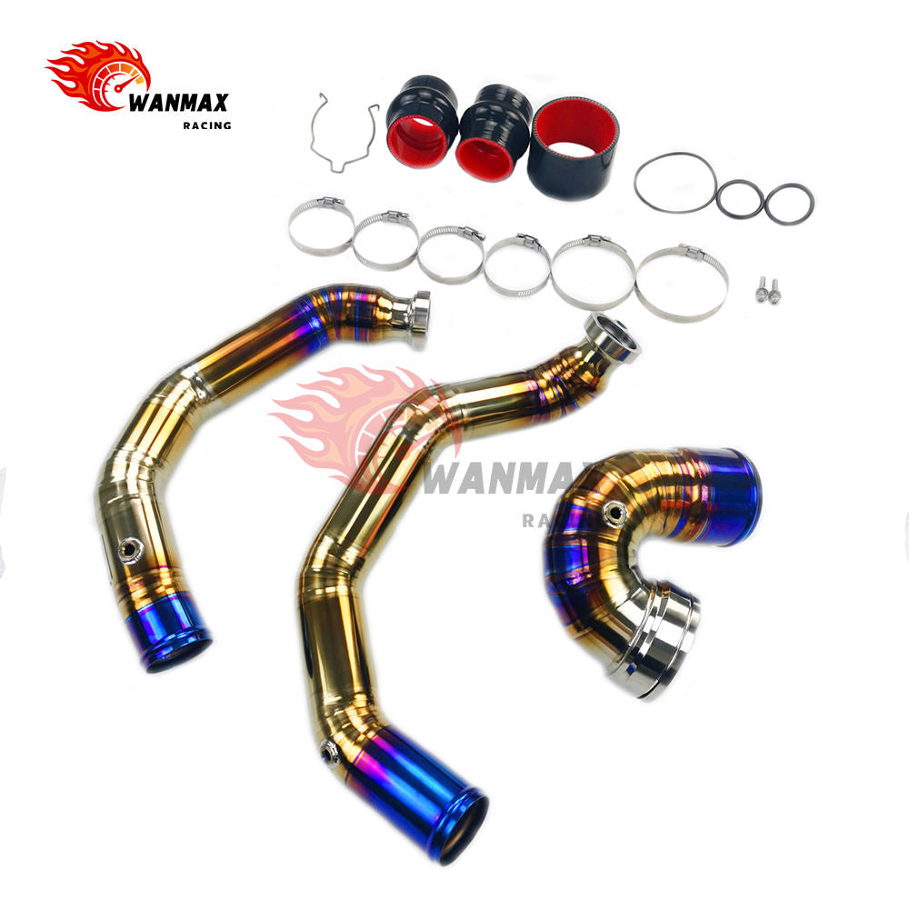 Premium Titanium Charge Pipe and J-Pipe Kit for BMW F80 M3 F82 M4 F87 M2c S55 3.0T Twin Turbo