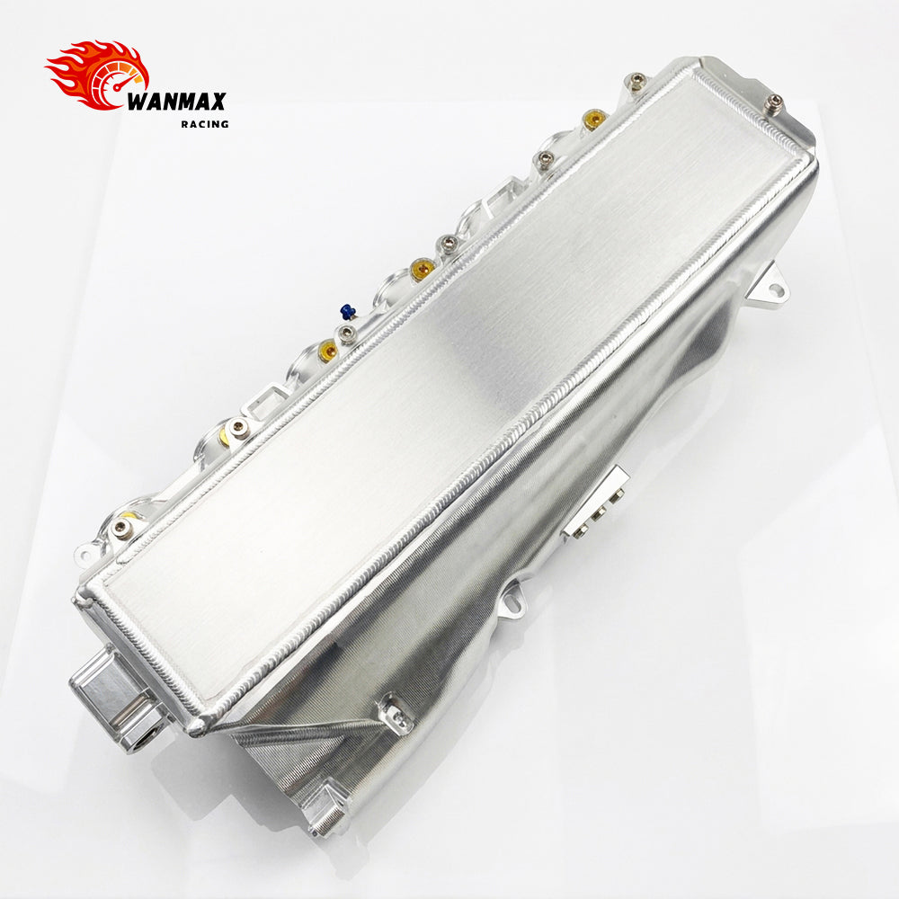124.35mm Ultra-Thick Single-Pass Core B58TU Max Intake Manifold Charge Air Cooler with Billet Fuel Rail For BMW G20 M340i Toyota Supra A90 A91