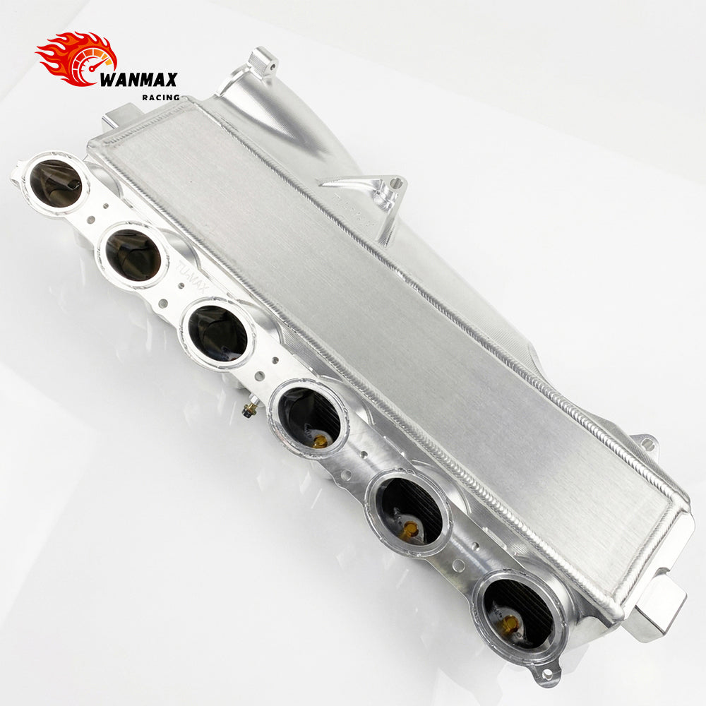 124.35mm Ultra-Thick Single-Pass Core B58TU Max Intake Manifold Charge Air Cooler with Billet Fuel Rail For BMW G20 M340i Toyota Supra A90 A91