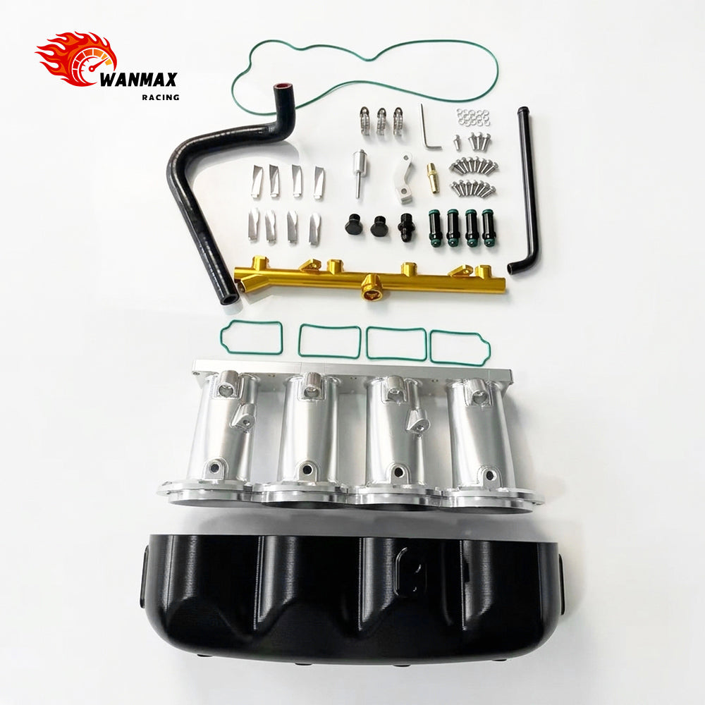 Split CNC Billet Aluminum Intake Manifold With MPI Fuel Rail Kit For MQB EA888 Gen3 EVO4 2.0T TSI/TFSI
