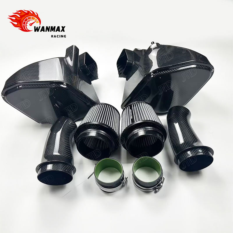 High Performance Gloss Carbon Fiber Cold Air Intake System for BMW M5 F90 S63 4.4T Racing Air Intake Kit