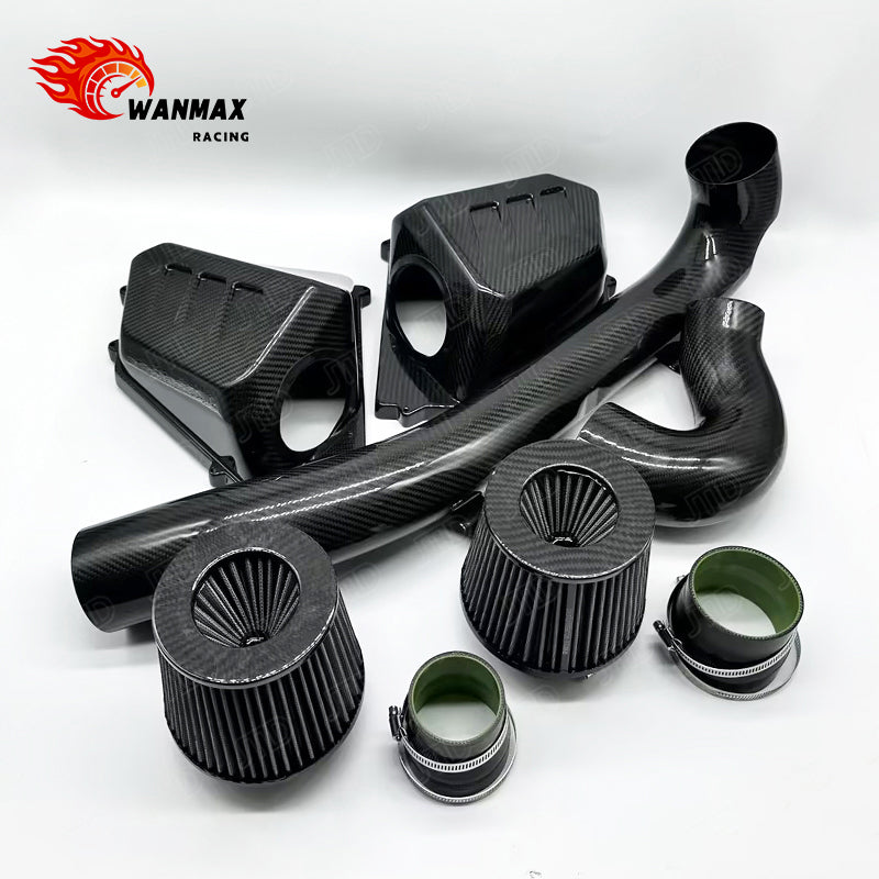 High Flow Carbon Fiber Cold Air Intake Kit for BMW M3 G80 and M4 G82/G83 S58 3.0T with Dual Airboxes