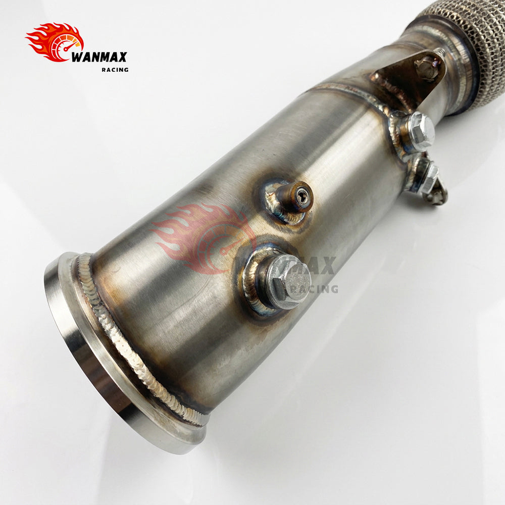 High Flow Racing Downpipe with 1/8 NPT EGT Bung for BMW B46 G20 G30 F32 230i 330i 430i Performance Upgrade