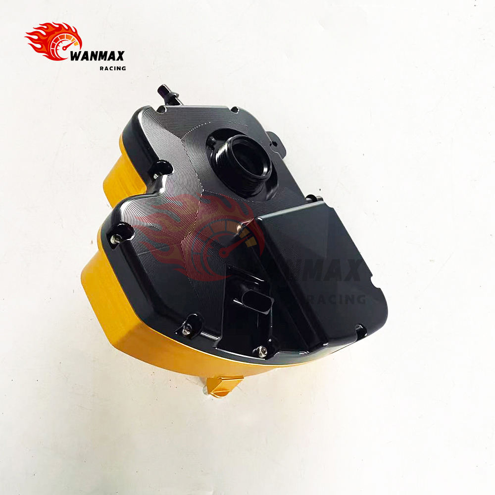 Luxury Gold CNC Billet Aluminum Coolant Expansion Tank for BMW F90 M5 F92 M8 S63 4.4T V8 Engines Reuses OEM Cap