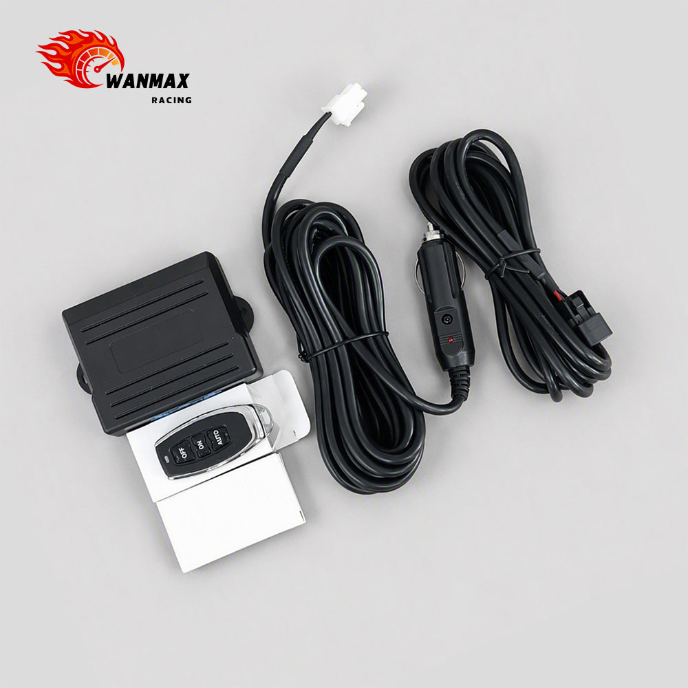 Universal 12V Electric Exhaust Valve Controller Kit With Auto Off On Switch Remote Control Box Wiring Harness