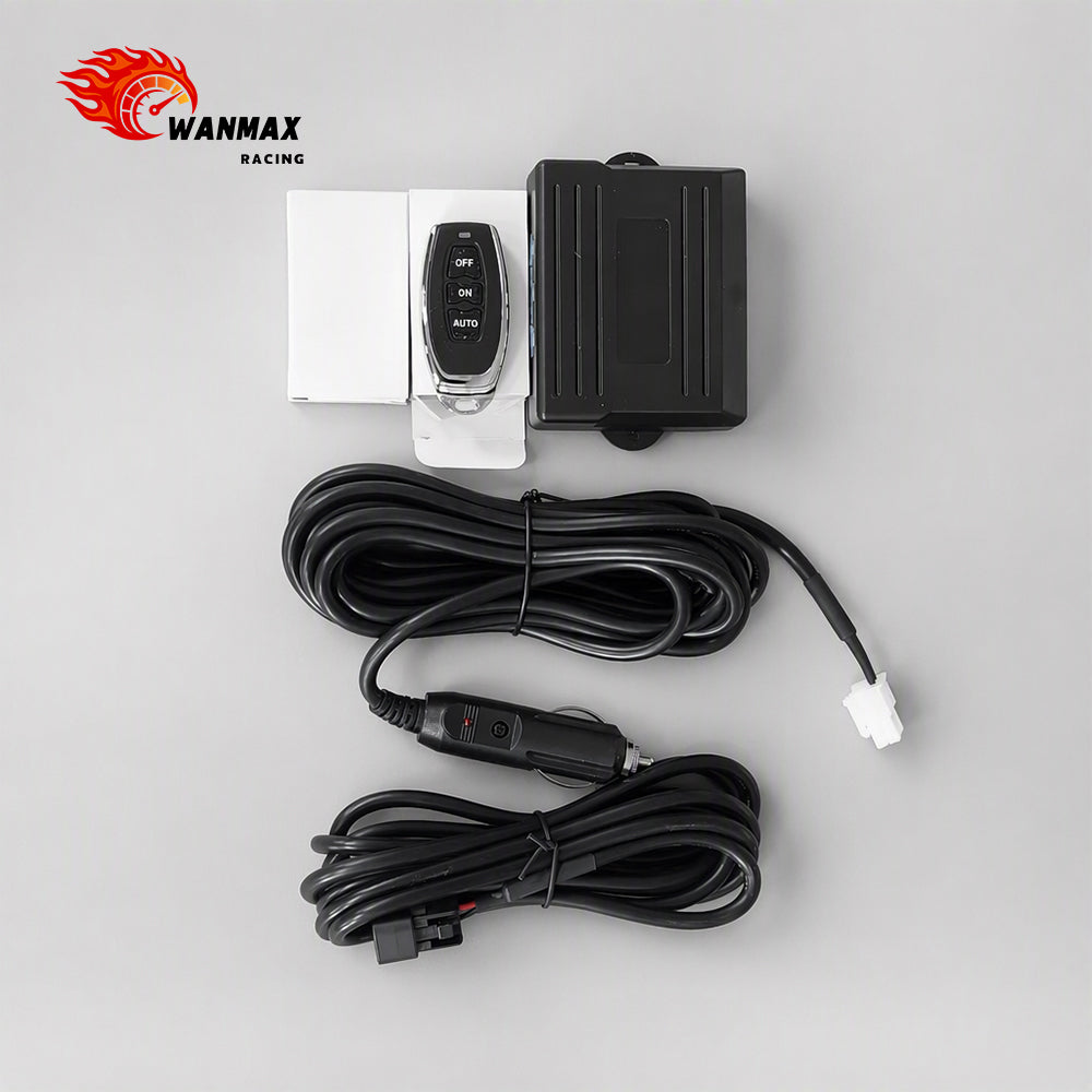 Universal 12V Electric Exhaust Valve Controller Kit With Auto Off On Switch Remote Control Box Wiring Harness