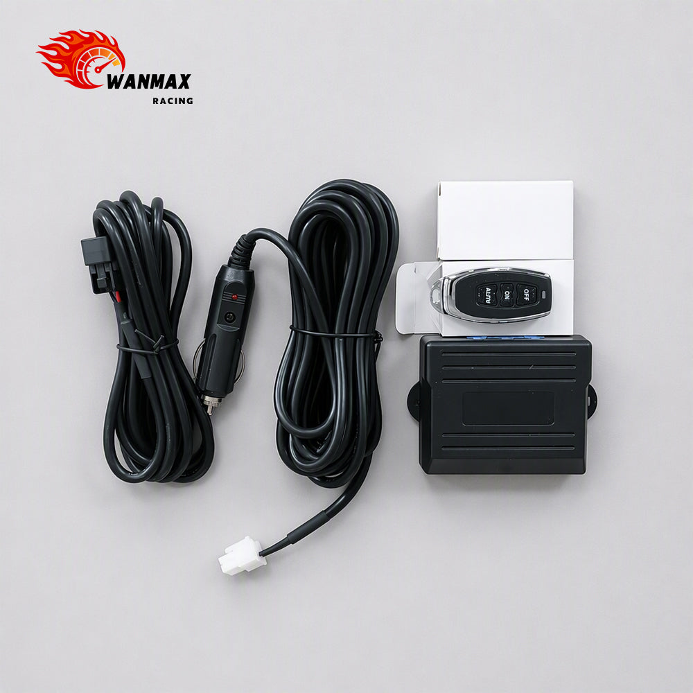 Universal 12V Electric Exhaust Valve Controller Kit With Auto Off On Switch Remote Control Box Wiring Harness