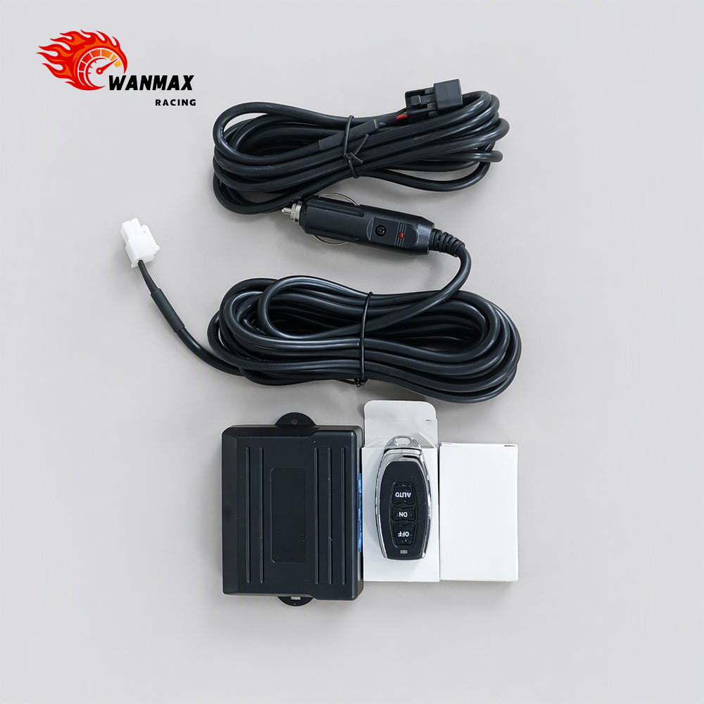 Universal 12V Electric Exhaust Valve Controller Kit With Auto Off On Switch Remote Control Box Wiring Harness
