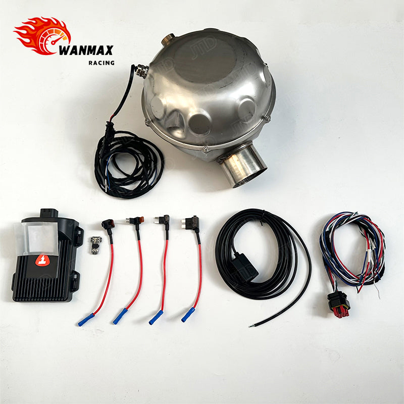 Universal Car Stainless Steel Electronic Active Exhaust Sound Booster Kit with App Control & 30+ Sound Options