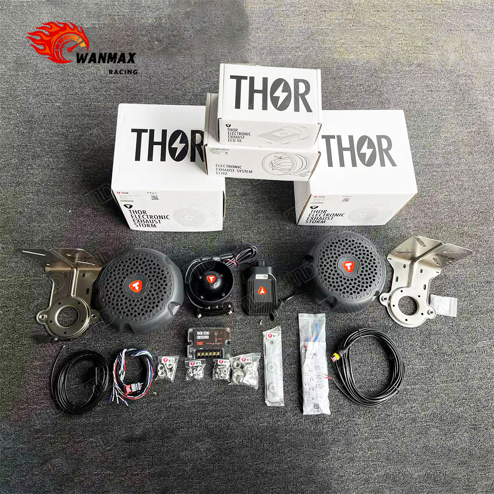 THOR Performance Sound Booster Kit Dual Exhaust Simulator Speakers with ECHO High Frequency Tone Generator Full Retrofit Set for BMW Tesla Audi