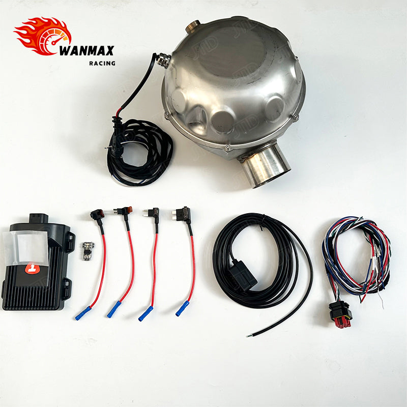 Universal Car Stainless Steel Electronic Active Exhaust Sound Booster Kit with App Control & 30+ Sound Options