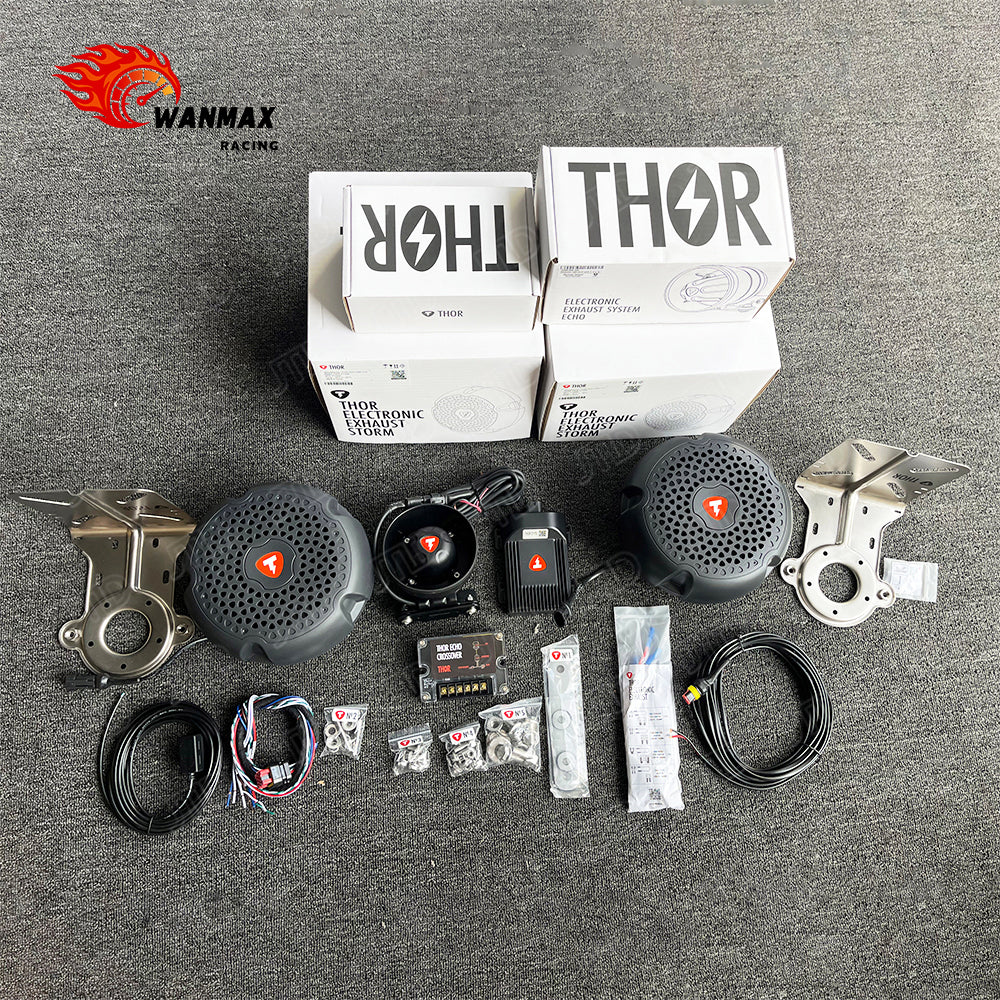THOR Performance Sound Booster Kit Dual Exhaust Simulator Speakers with ECHO High Frequency Tone Generator Full Retrofit Set for BMW Tesla Audi