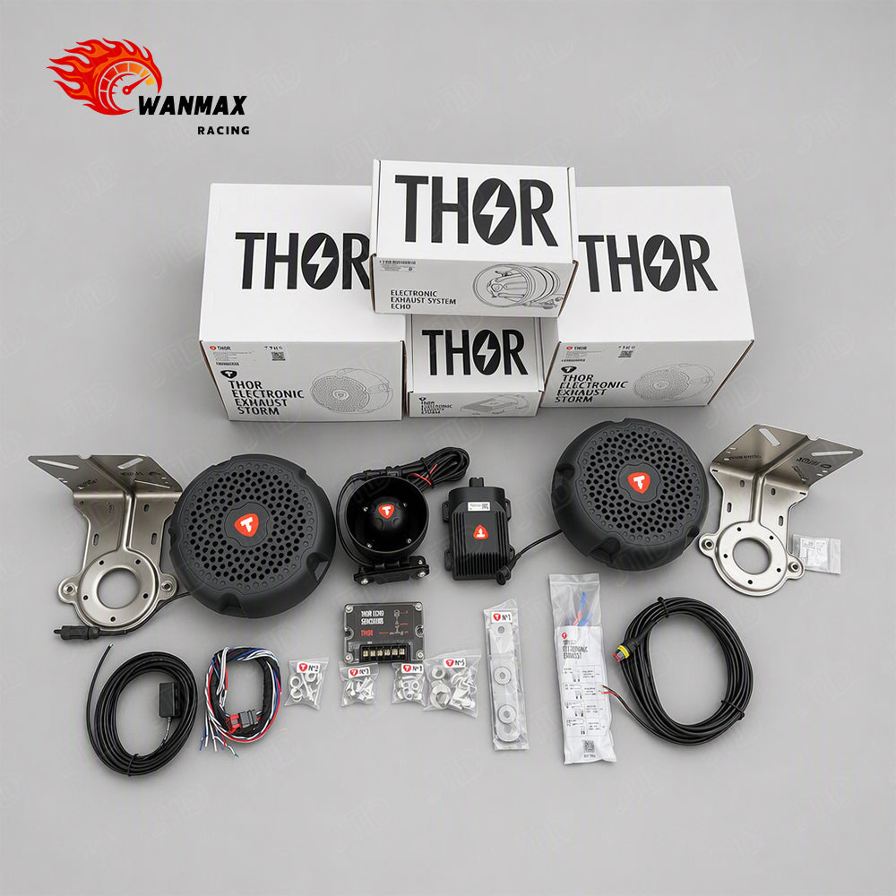 THOR Performance Sound Booster Kit Dual Exhaust Simulator Speakers with ECHO High Frequency Tone Generator Full Retrofit Set for BMW Tesla Audi